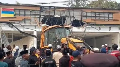 Polres Pamekasan Redam Perobohan Calon Gerai Indomaret Palengaan